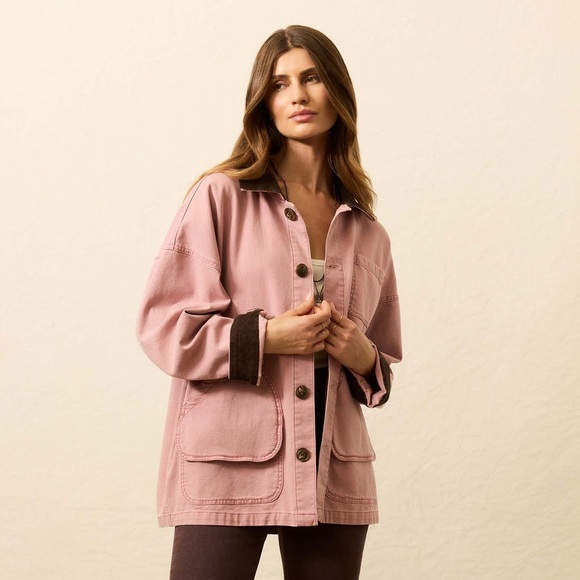 Faherty Jackets & Blazers - NWT Faherty Sunwashed Canvas Barn Jacket - Nostalgia Rose XS/S